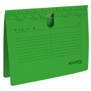Atlanta Hängehefter A6558145, Serie E, A4, kaufmännische Heftung, grün, Karton, 25 Stück