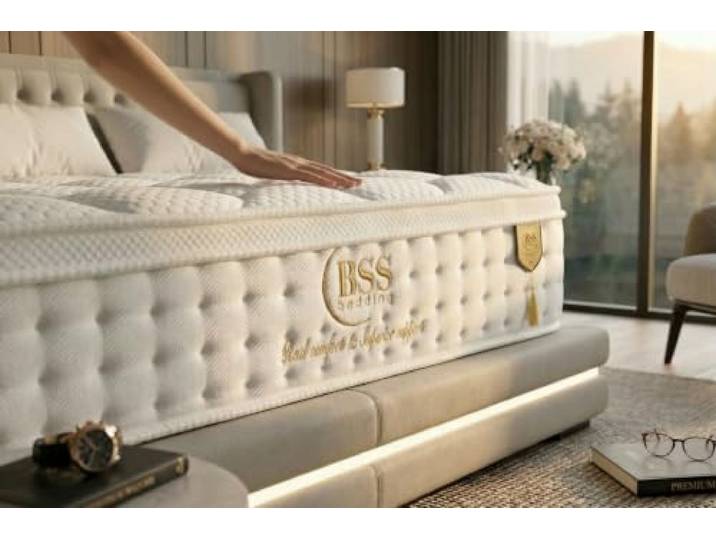 BSS BEDDING Sydney Taschenfederkernmatratze H3, 30 cm Hoch, Rollmatratze mit Kaltschaum & Komfortschaum, ergonomisch, atmungsaktiv, bewegungsisolierend, orthopädischer Schlafkomfort (140 x 200 cm)