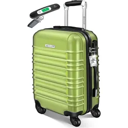 Kesser Handgepäck Trolley-Koffer 55L mit Zubehör, Koffer, Grün