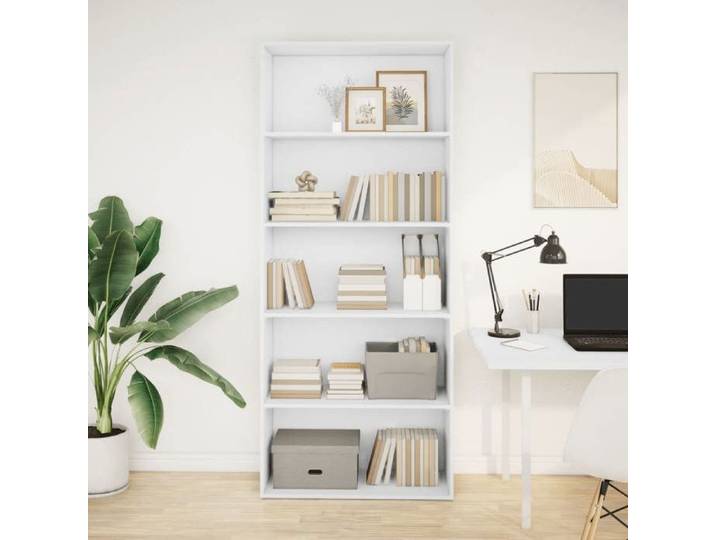Bibliothèque blanc 80x30x189 cm bois d'ingénierie 3314669