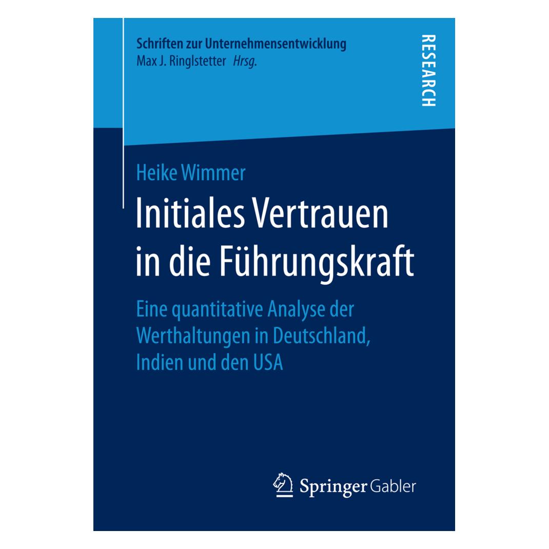 Springer Initieel vertrouwen in de manager (Deutsch, Softcover, Heike Wimmer) (35150527)