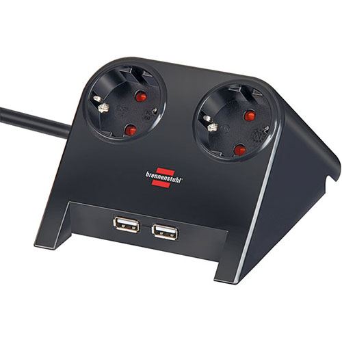 1.80m Brennenstuhl Desktop-Power Steckdosenleiste Schwarz 2 (1153500222)