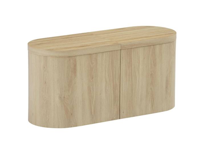 P & B Sitzbank, Eiche, 4-Sitzer, 262x36x100 cm, Sitzfläche ausziehbar, Esszimmer, Bänke, Sitzbänke