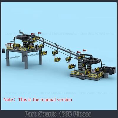 Inspire Daily Merch Chairlift Building Block Diy Technology Motor Puzzle Toy Educational Science Creative MOC Bricks Xmas Gifts no Motor