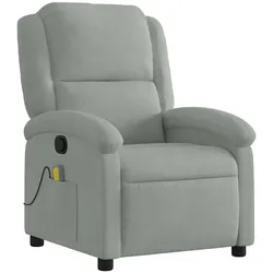vidaXL Massagesessel Hellgrau Samt