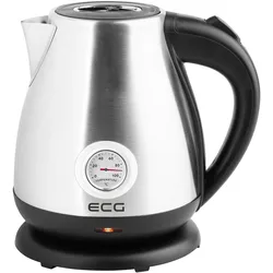 ECG RK 1705 Metallico Electric kettle, 1.7 L, Stainless steel, Wasserkocher, Silber