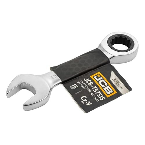 JCB Steekratelsleutel en Ringsleutel 15 mm Cr-V