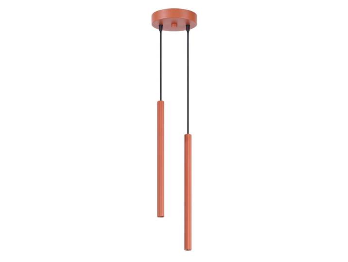 Suspension acier ocre rouge h 118 cm