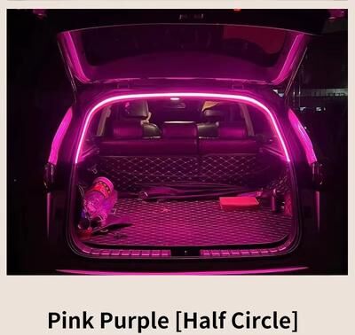 Inspired Finds Car Trunk LED Light Strip High Brightness Ambient Lighting, Automatic Sensing, Wiring Free Installation 6.56 Ft Pink Purple