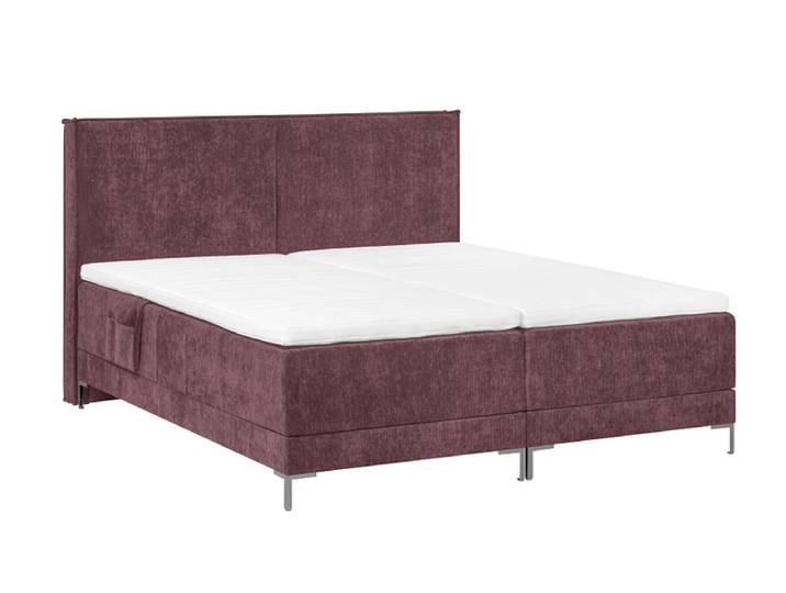 Elektrisches Boxspringbett HUNTER bordeau 180x200cm halbfest / fest