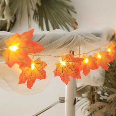 Friendly Fresh Finds Maple Leaf String Fairy Lights Battery Powered LED Lights For Home, Party, Holiday & Outdoor Decoration Maple Leaf String Fairy Lights Battery Powered LED Lights For Home, Party, Holiday & Outdoor Decoration