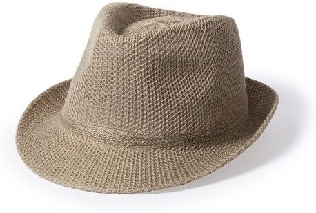 Chapeau publicitaire en matière synthétique Bauwens polyester beige