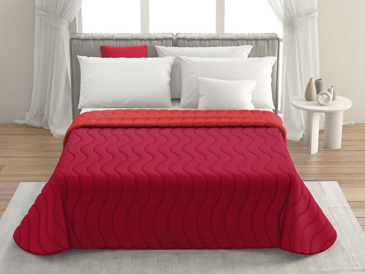 Spree Dekbed Tussenseizoen Dubbelzijdig Microfibre Bordeaux/Rood 245x265 cm