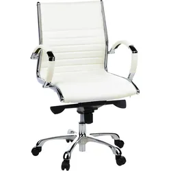 Drehstuhl Parma 10 Creme/Chromfarben