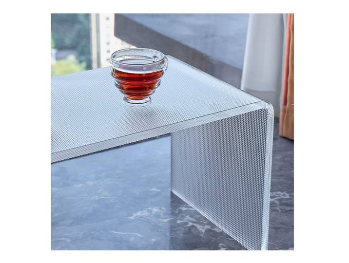 Petite table basse transparente de luxe légère pour salon, balcon, ordinateur, table basse, table à thé