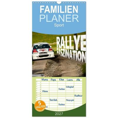 Familienplaner 2027 - Rallye Faszination 2027 mit 5 Spalten (Wandkalender, 21 x 45 cm) CALVENDO