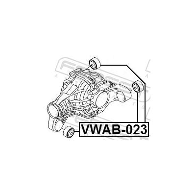 FEBEST Lagerung, Differential VWAB-023 für VAG