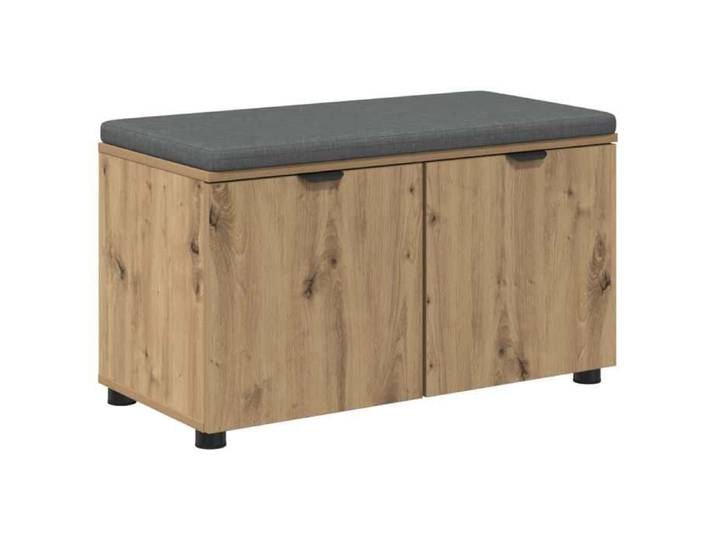 Saison Soldes  Banc d'entrée avec coussin - SARAZYJ - pour 2 Personnes - Chêne artisanal 80x46x46 cm MM6207