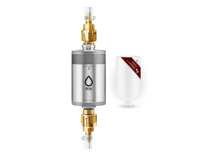 Alb Filter Wasserfilter Travel Nano Einbaufilter, Keimsperre 0,1 µm, Festeinbau nach dem Tank, Protect-Vorfilter