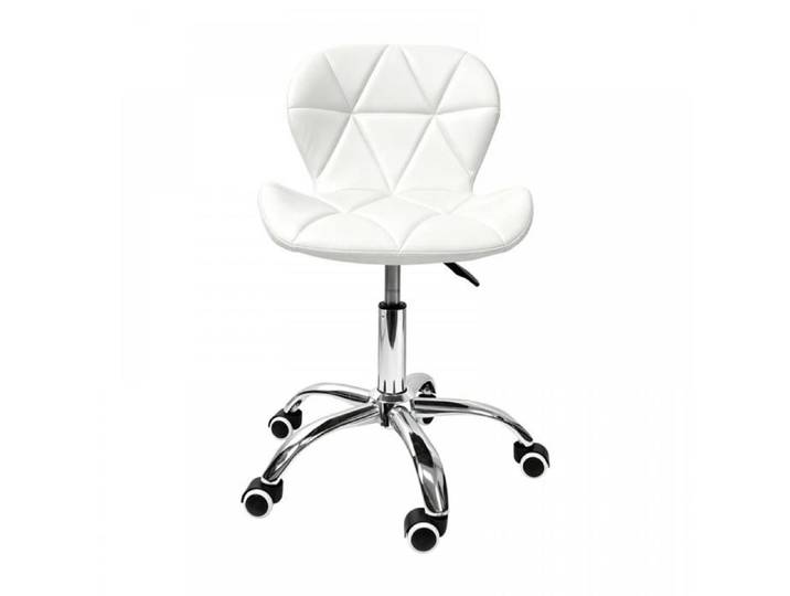 KEDIA Chaise Coiffeuse Chambre Fauteuil de Bureau en PU Montage Facile Pivotante à 360° Pour Chambre Bibliothèque Blanc