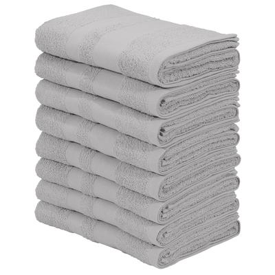 Handtücher OTTO HOME "Vanessa, 8 Handtücher, 50x100cm, in Standard- und Premium-Qualität", grau (hellgrau), B:50cm L:100cm, Walkfrottee, Obermaterial: 100% Baumwolle, Handtücher, Handtücher mit Bordüre, 100% Baumwolle, einfarbig, weich
