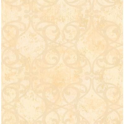 Seabrook Designs Savina Ogee Trellis Unpasted Wallpaper
