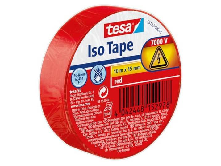 tesa 56192-00013-02 11623 isolatietape, rood, 1 rol