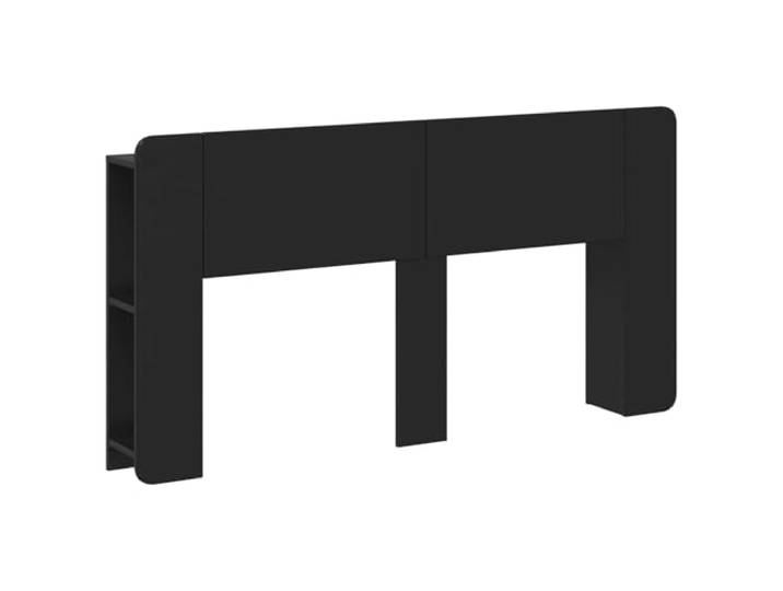 Makastle Kopfteil-Schrank Schwarz Holzwerkstoff 154x80 cm U-Form