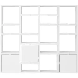 Muuto Stacked Storage Bookcase - Configuration 4, weiß