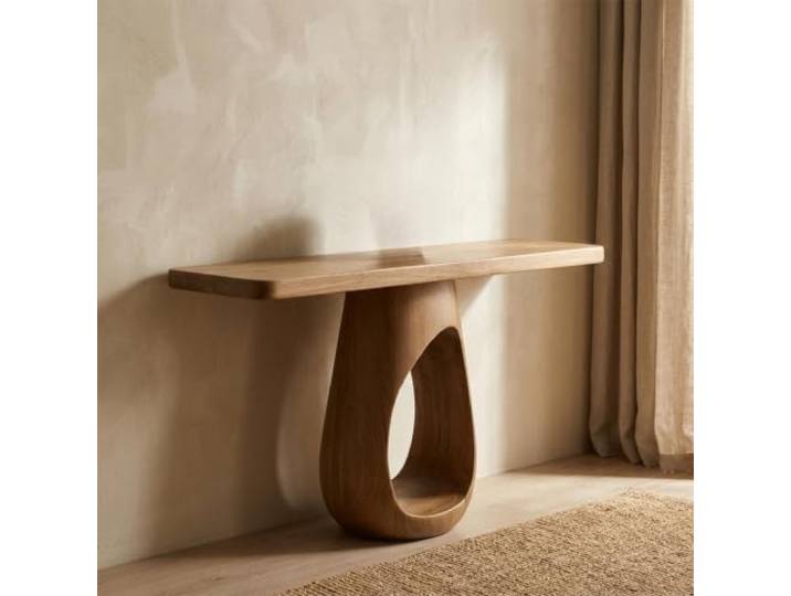Massivholz Konsolentisch mit Schublade, Flurtisch für Eingangsbereich Akzenttisch, Wohnzimmer, Solide Konstruktion, Langlebig, Dekorativer Flurmöbel(47.2*9.8*29.5in)