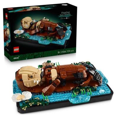 LEGO Ideas 21366 Schwimmende Otter, 3D Modellbau mit Tierfigur