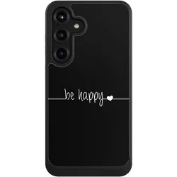Nivocase Hülle für Samsung Galaxy S25+ Handyhülle NIVOcore Case Schwarz Glück Sprüche Statement (Samsung Galaxy S25+), Smartphone Hülle, Schwarz