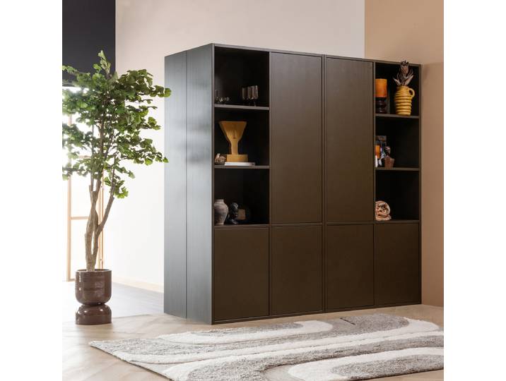 Massiver Schrank - 108 cm 108 x 215 x 40cm Ausrichtung links Braun