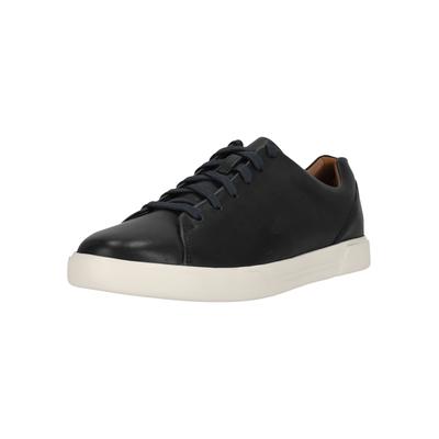Sneaker CLARKS "Un Costa Lace G", Herren, Gr. 41, blau (dunkelblau), Leder, Schuhe Sneaker, mit konturiertem Fußbett