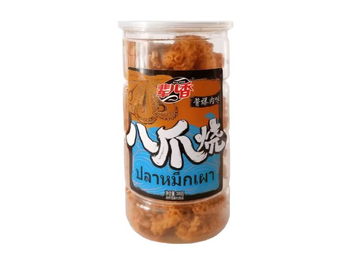 BEIERXIANG Crackers croustillants au poulpe saveur barbecue 200g