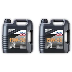 2x Motorbike 4T 15W-50 Offroad LIQUI MOLY 3058 4 Takt Motoröl Motorrad Motor Öl 4L
