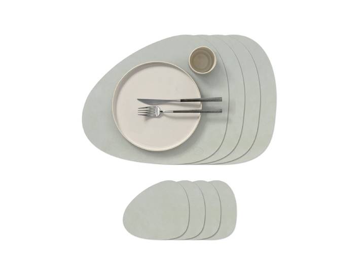 Lind DNA - Geschenkset Curve L, Nupo metallic (4 Tischsets + 4 Glasuntersetzer)