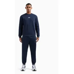 EA7 für Herren. 8NPV66_PJVTZ Core Identity marineblaue Trainingshose aus Baumwollmischung (L), Lässig, Sportlich, Baumwolle, Multisport