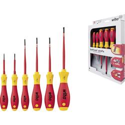 Wiha VDE-Torx-Schraubendreher 1000V 6-tlg. T8-T25 SoftFin.-slimFix VDE Schraubendreher-Set 6teilig Innen-TORX 36558
