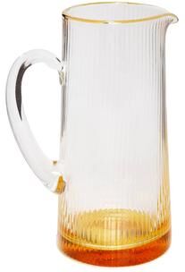 Classic Touch Pitcher with Gold Dipped Bottom and Gold Rim
