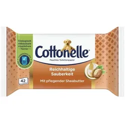 Cottonelle 42er-Pack Feuchtes Toillettenpapier »Reichhaltige Sauberkeit - Sheabutter« weiß
