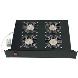 Triton Rack-Lüftereinsatz - mit 4 Ventilatoren, Serverschrank Zubehör, Grau
