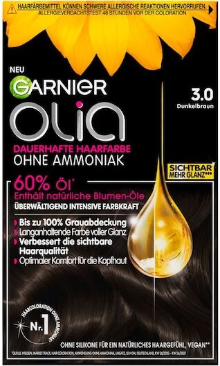 GARNIER Haarfarben OliaDauerhafte Haarfarbe 3.0 Dunkelbraun 1 Stk. (6,99 € / 1 Stk.)