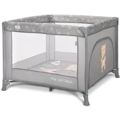 Lorelli Reiselaufstall Play`n Relax Matratze, Tragetasche, seitliche Öffnung grau