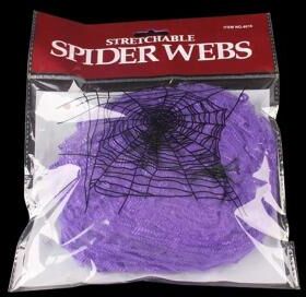 Inspired Finds Stretchy Halloween Spider Web White Cobweb Haunted House Decoration purple