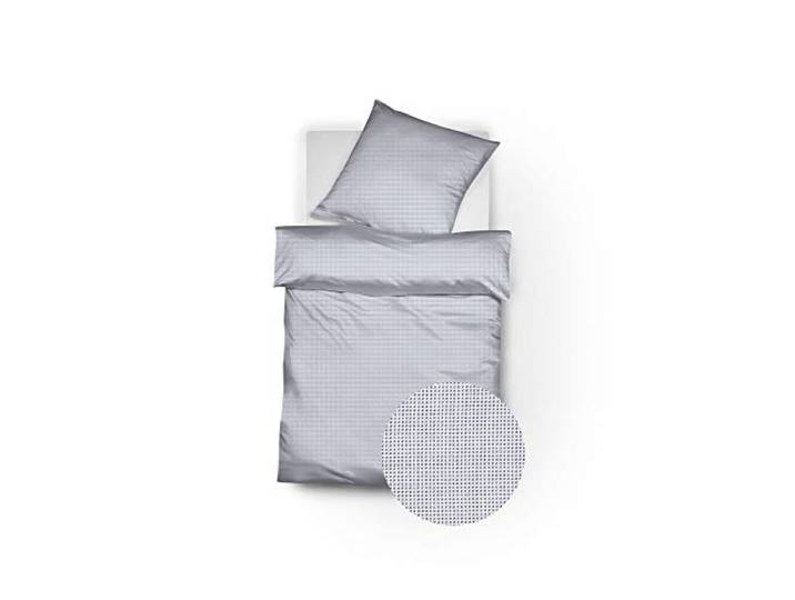 Fleuresse Porto Bettwäscheset, Buntgewebe, Anthrazit, 155 x 220 cm