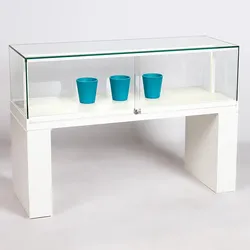 Tischvitrine mit Schiebetüren abschließbar Dialog DLG-5U