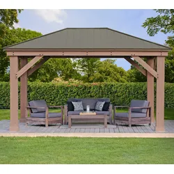 Westmann Holz Pavillon Devon 1216 | Natur | 490x371x315 cm - Natur