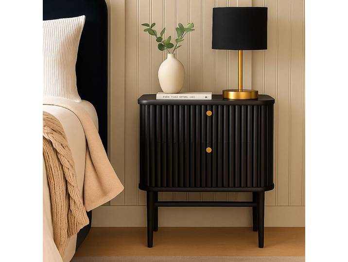 Milton & Oldbrook Table de Chevet Samara Noir