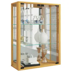 Hängevitrine Udina in Buchefarben
